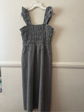Old Navy Smocked-Bodice Gingham maxi Dress